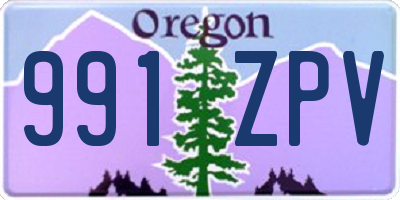 OR license plate 991ZPV