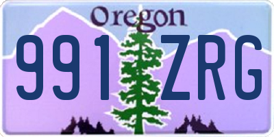 OR license plate 991ZRG