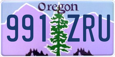 OR license plate 991ZRU