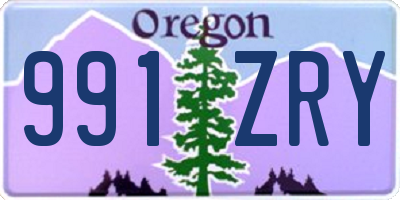 OR license plate 991ZRY