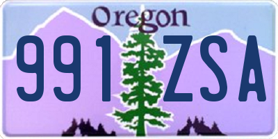OR license plate 991ZSA
