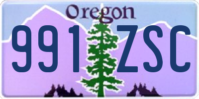 OR license plate 991ZSC