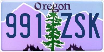 OR license plate 991ZSK