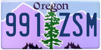 OR license plate 991ZSM