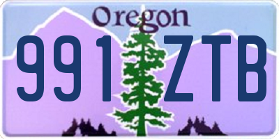 OR license plate 991ZTB