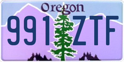 OR license plate 991ZTF