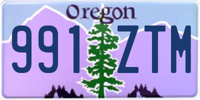 OR license plate 991ZTM