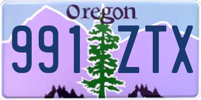 OR license plate 991ZTX