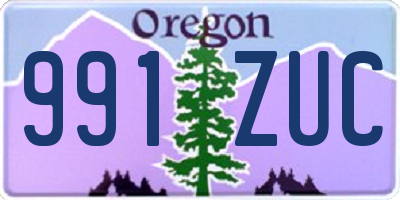 OR license plate 991ZUC