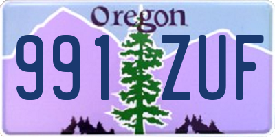 OR license plate 991ZUF