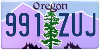 OR license plate 991ZUJ