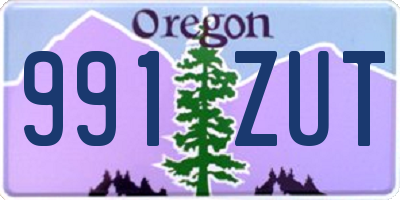 OR license plate 991ZUT