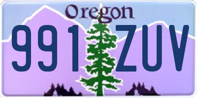 OR license plate 991ZUV