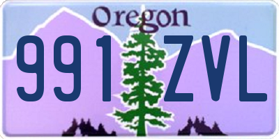 OR license plate 991ZVL