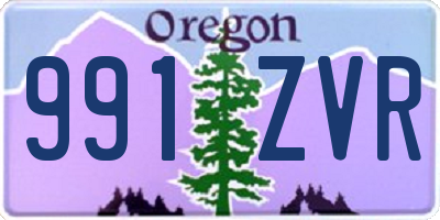 OR license plate 991ZVR