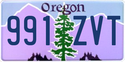 OR license plate 991ZVT