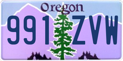 OR license plate 991ZVW