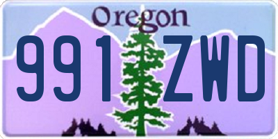 OR license plate 991ZWD