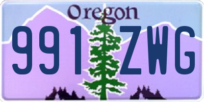 OR license plate 991ZWG