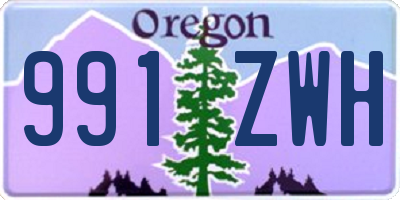 OR license plate 991ZWH