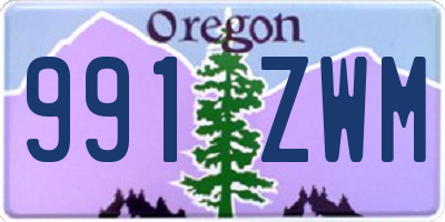 OR license plate 991ZWM