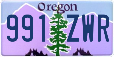 OR license plate 991ZWR