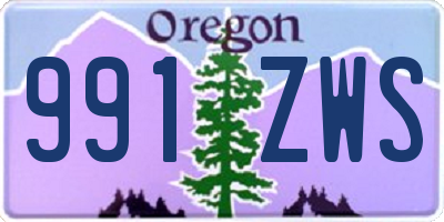 OR license plate 991ZWS