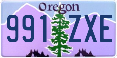 OR license plate 991ZXE