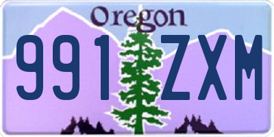 OR license plate 991ZXM