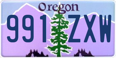 OR license plate 991ZXW