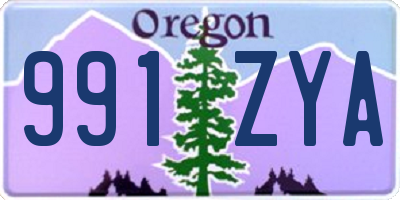 OR license plate 991ZYA