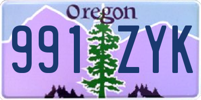 OR license plate 991ZYK