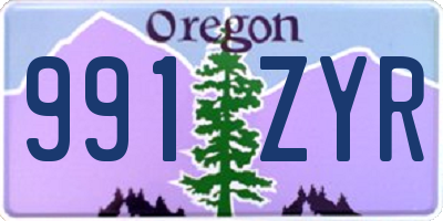 OR license plate 991ZYR