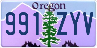 OR license plate 991ZYV