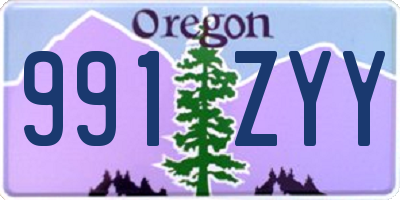 OR license plate 991ZYY