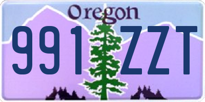 OR license plate 991ZZT