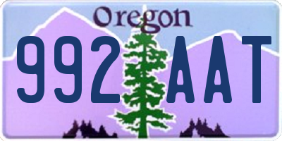 OR license plate 992AAT