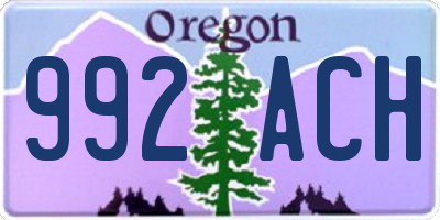 OR license plate 992ACH