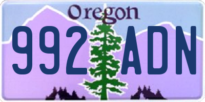 OR license plate 992ADN