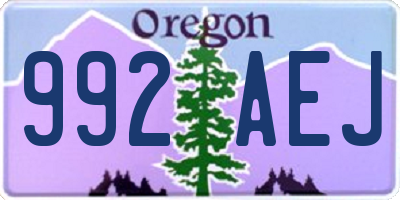 OR license plate 992AEJ