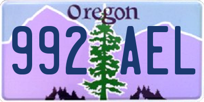 OR license plate 992AEL