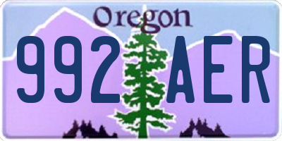 OR license plate 992AER
