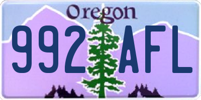 OR license plate 992AFL