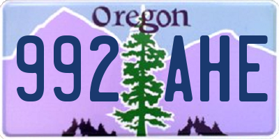 OR license plate 992AHE