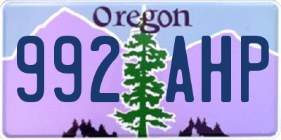 OR license plate 992AHP