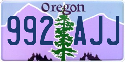 OR license plate 992AJJ