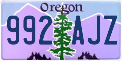 OR license plate 992AJZ