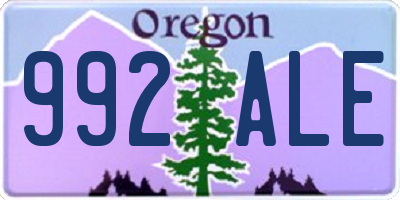 OR license plate 992ALE