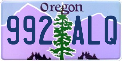 OR license plate 992ALQ