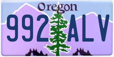 OR license plate 992ALV